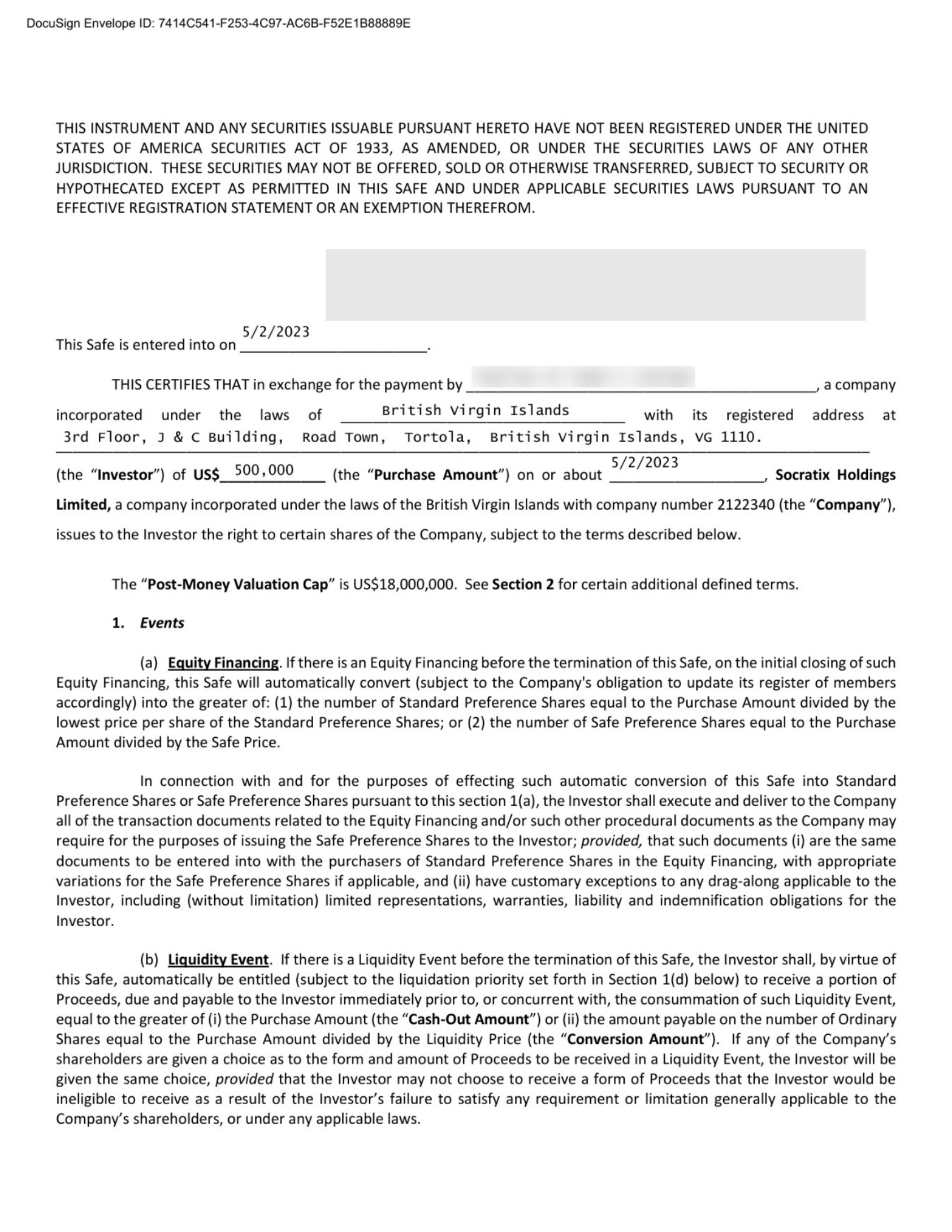 SAFE Agreements
